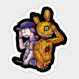 Springtrap and PurpleGuy Sticker